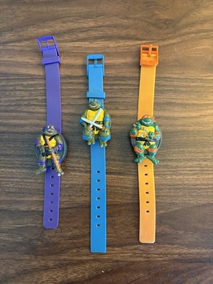 HOPE VINTAGE TMNT LEONARDO DONATELLO  MICHAELANGELO FIGURE DIGITAL WATCH, Read!!
