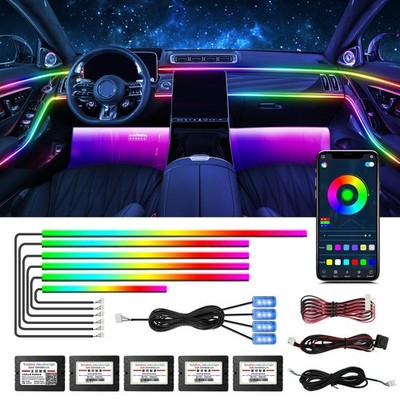 WEBUPAR Dreamcolor Acrylic Interior Lights, 10 in 1 LED Strip Lights with APP...