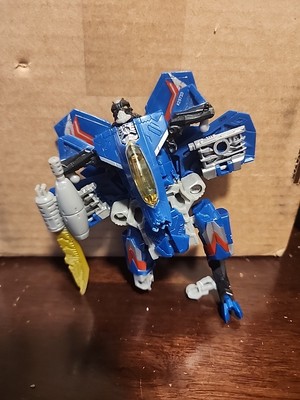 Transformers DOTM Deluxe Thundercracker Blue Jet MechTech Incomplete For Parts