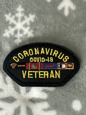 CORONAVIRUS COVID-19 VETERAN 2x3 Embroidered Morale Patch Hook Backing Brand New