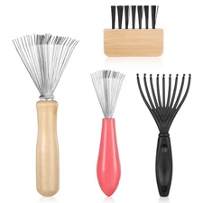 4pcs Hair Brush Cleaner, Comb and Brush Cleaner Tool Set, Hairs Brush Cleaning T