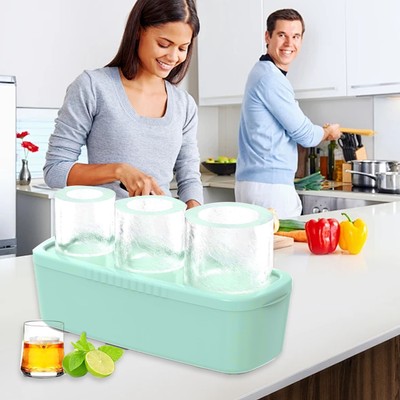 Ice Cube Tray Für Tumbler Easy To Release Fill 3 Größen Silikon Hohlzylinder CUB