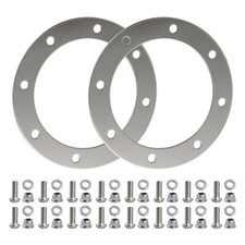 Quality 2x Side Exit Exhaust Bezels 3.5" ID Stainless Mirror Polished Hardware