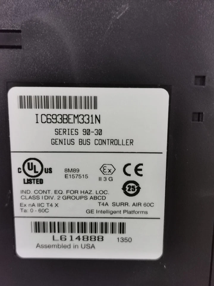 GE FANUC IC693BEM331N SERIES 90-30 GENIUS BUS CONTROLLER - Missing Front Cover - Image 2 of 4