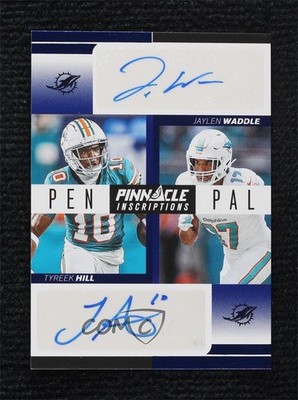 2024 Panini Encore Blue 14/25 Jaylen Waddle Tyreek Hill #PPID-MIA Auto lz7