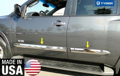 TYGER For 04-10 Nissan Armada Body Side Moulding Trim 3'' Wide 4PC