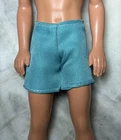Vintage *Barbie* Clothes for 90's KEN: Teal Green Thigh-high Shorts, Read