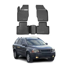 OMAC Floor Mats Liner for Volvo XC90 2003-2014 5 Seats Black TPE All-Weather 4x