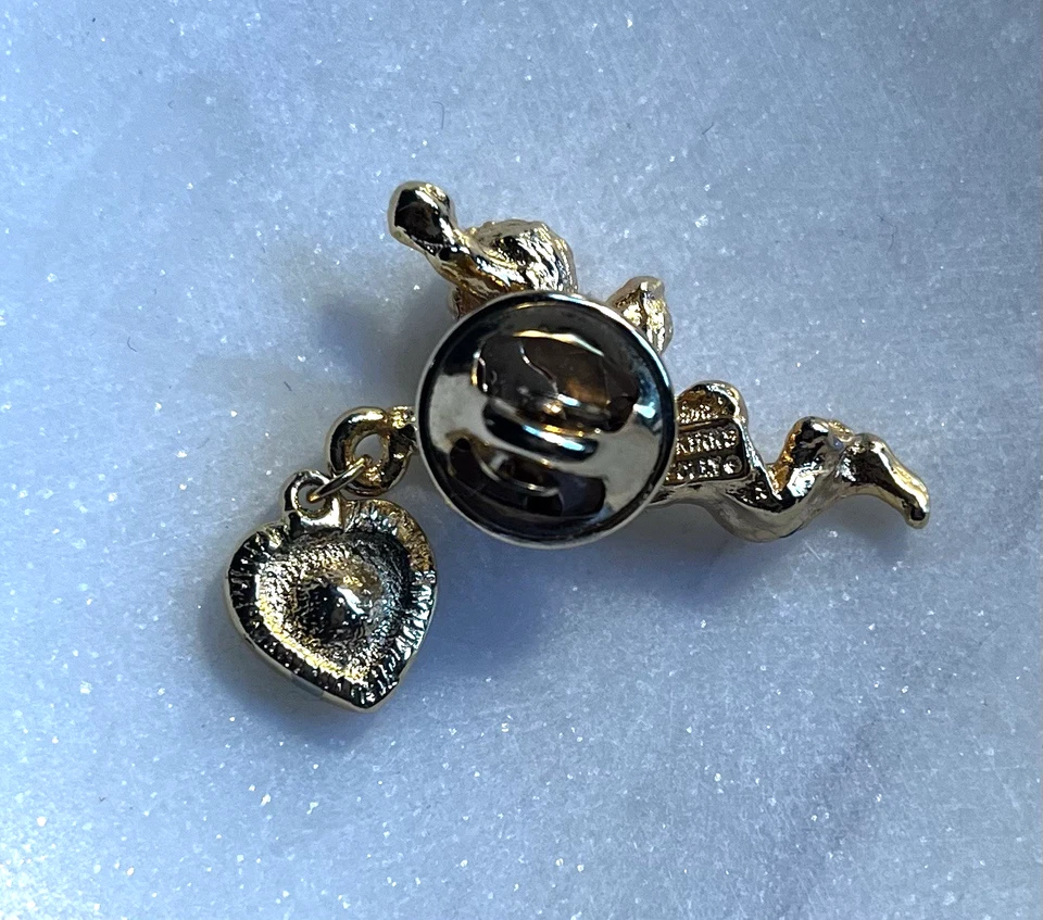 Kirk’s Folly Tono Dorado Pequeño Cupido Con Cristal AB Cuelga Corazón Hada Nuevo Foto 2 de 3