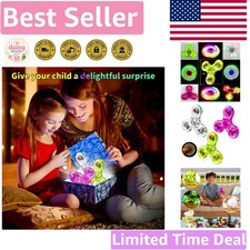 Colorful LED Fidget Spinner 3 Pack - Sensory Toy for Kids Adults Stress Relief