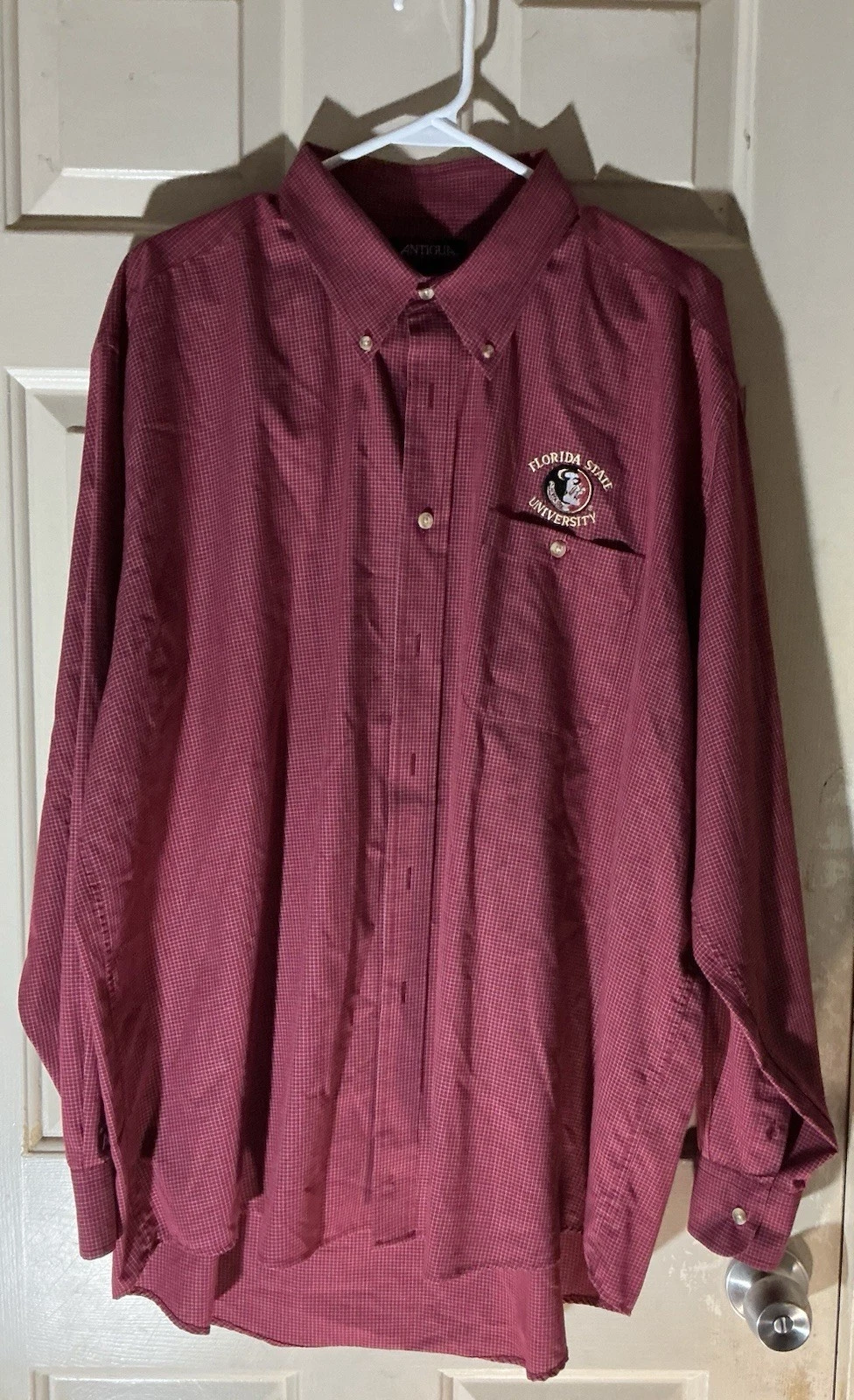 Antigua FSU Florida State Seminoles Button Up Shirt Plaid Long Sleeve Men XL
Opens in a new window o