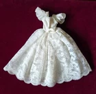 Vintage White Lace Wedding Dress fits Barbie