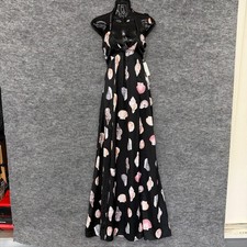 Show Me Your MuMu Paros Maxi Dress Womens XS Black Seashell Halter USA Vacation
