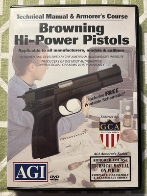 AGI Browning Hi-Power Technical Manual & Armorer Course DVD HTF