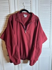 Vintage Long Sleeve Quarter Zip Windbreaker Red Roche sports mens XL