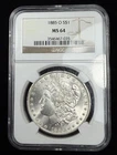1885 o morgan silver dollar ms64 ngc