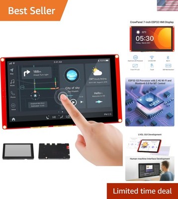 Display 800×480, 7 Inch HMI Basic RGB TFT LCD Touch Screen with Acrylic Case,...
