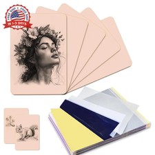 Tattoo Practice Skins with Transfer Paper, 15PCS Tattoo Fake Skin and Stencil Pa