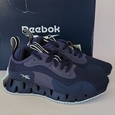 Reebok Zig Dynamica Vector Navy Women's Mesh Lace Up Running Shoes HQ5863