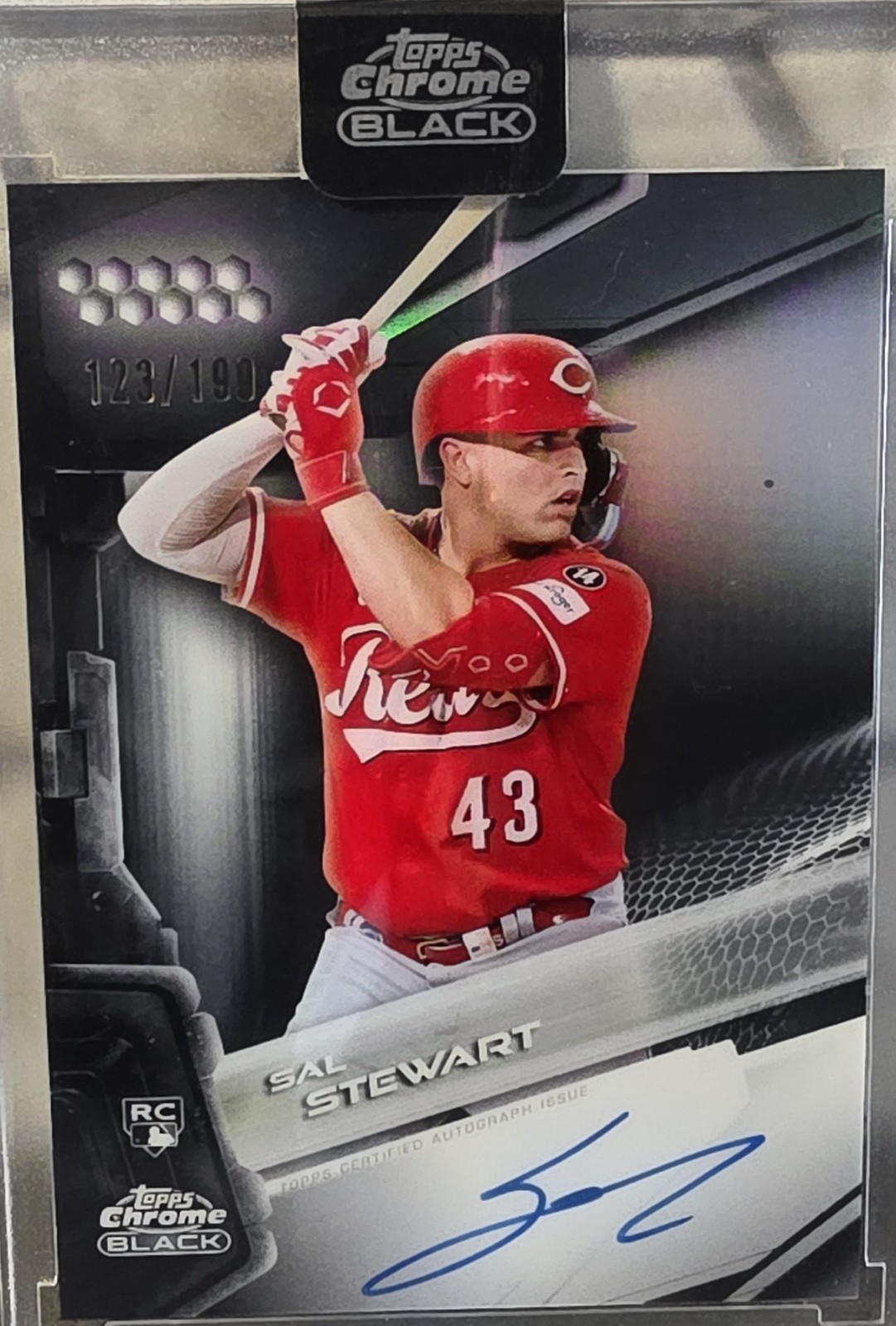 2026 Topps Chrome Black Sal Stewart Rookie Auto /199 Refractor Cincinnati Reds