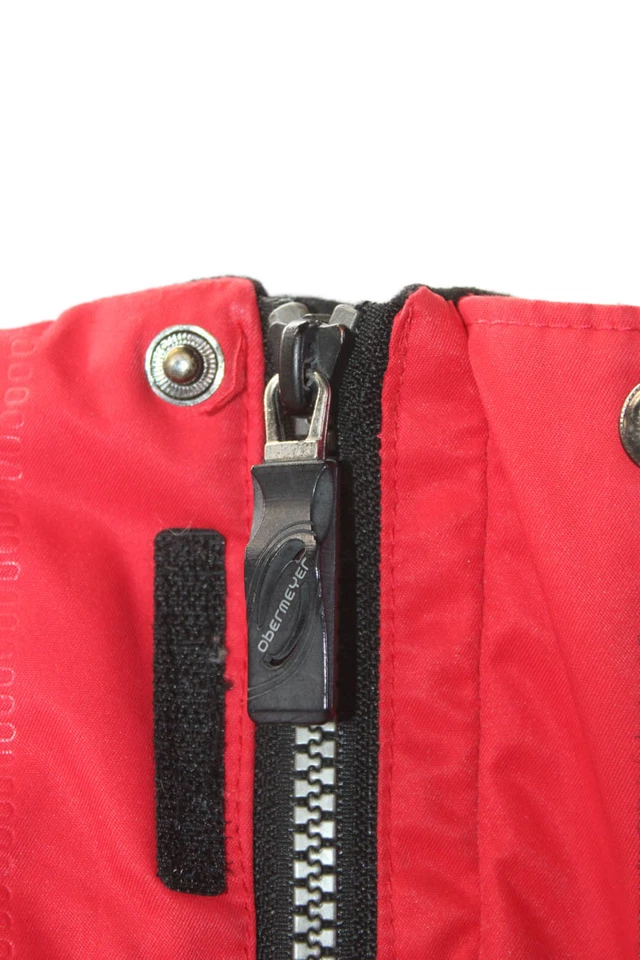 Obermeyer Men Parka Windbreaker Red Button High Neck Polyester Size L - Image 4 of 4
