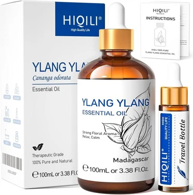 HIQILI Ylang-Ylang Essential Oil,100% Pure Natural Premium 100 ml (Pack of 1)