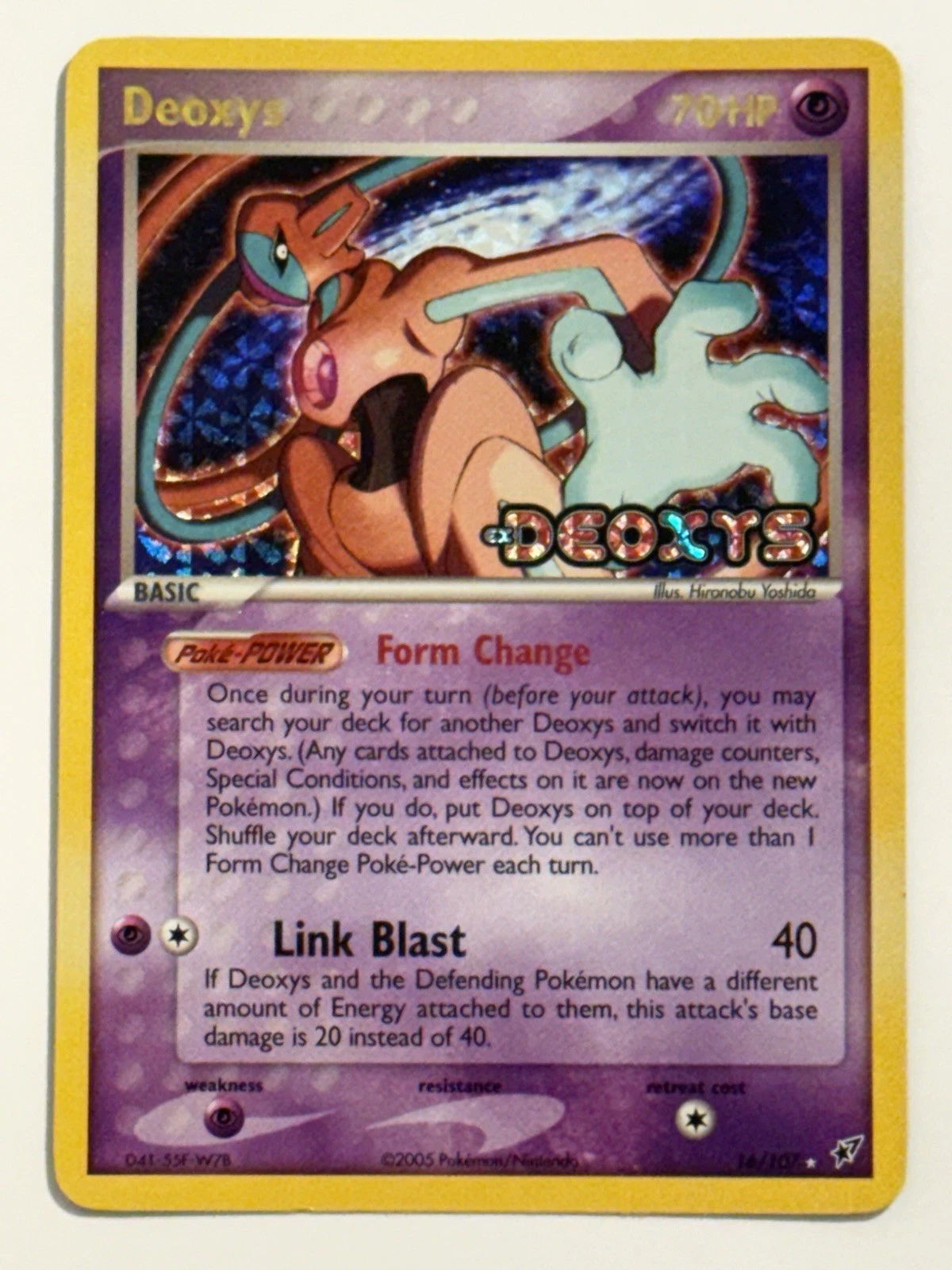 Pokemon Card 16/107 Deoxys  Reverse Holo Stamped NM