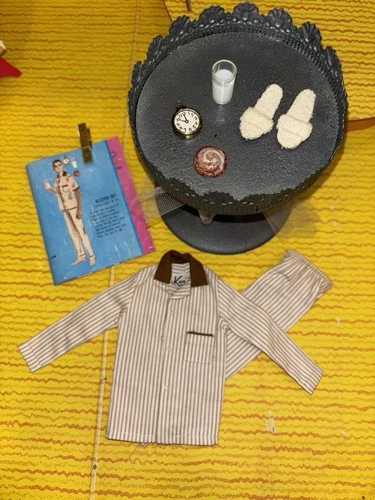 Vintage Barbie Ken Sleeper Set #781 TM MARKS  Clock, Bun And Milk COMPLETE CLEAN