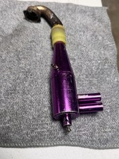 Vintage Cvec Nitro Rc Purple Aluminum Exhaust Pipe Muffler Anodized W Header