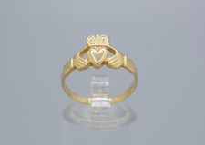  MA4 Ladies 14K Yellow Claddagh Ring 2.4 Grams Size 7.25