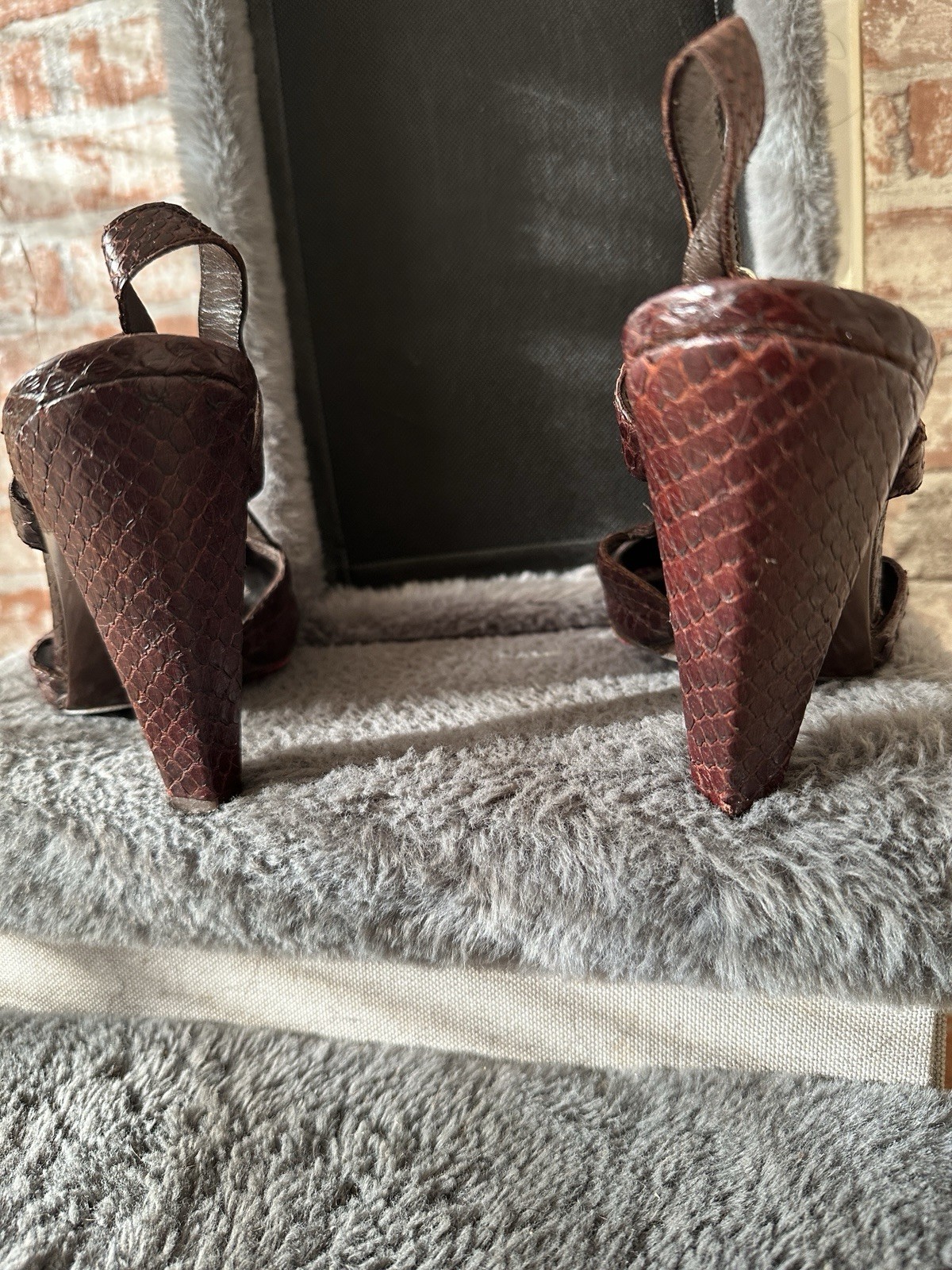 Balenciaga Brown Python Pumps Size 38 - image 9