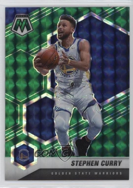 2020-21 Panini Mosaic Green Mosaic Prizm Stephen Curry #175
