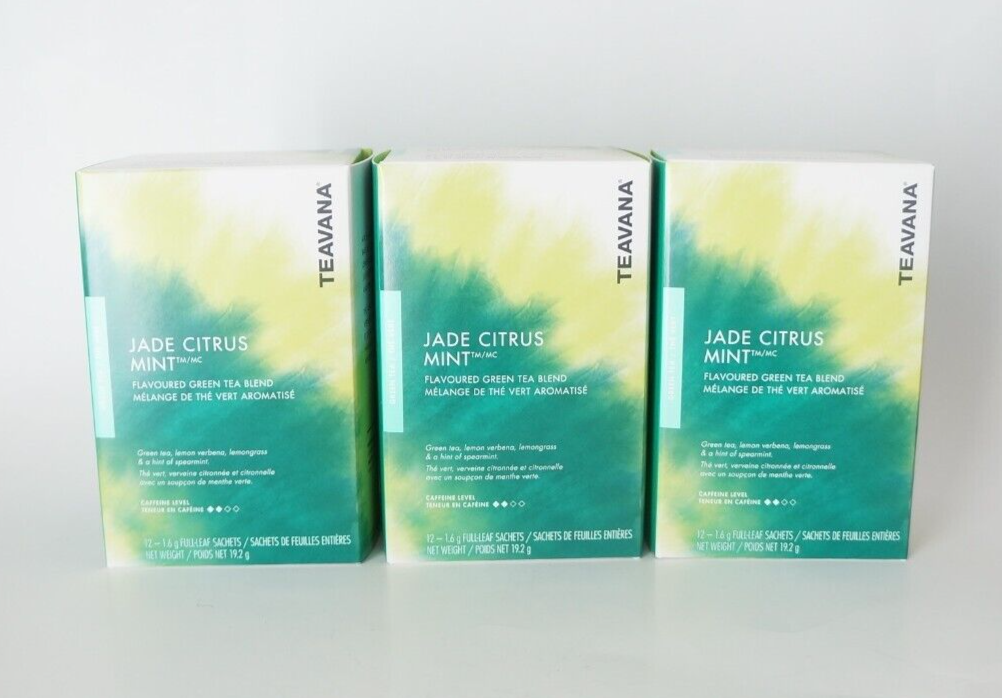 TEAVANA STARBUCKS JADE CITRUS MINT GREEN TEA - 3 Boxes Fresh