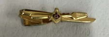 Vintage Masonic Knife & Fork Degree Tie Clasp