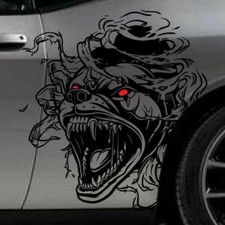 Growling Pitbull Tearing Ripped Tribal Tailgate Side Bed Vehicle Graphic Decal