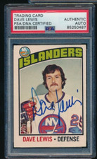 1976 O-PEE-CHEE #221 DAVE LEWIS signed auto PSA/DNA crisp blue sharpie