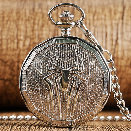 Vintage Styler Spider Design Hand-Wind Mechanical Pocket Watch Silver Tone Case - Picture 9 of 12