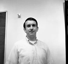 Vintage Negative B&W Med Format 1970's Yearbook Photo Male Men Teacher #45