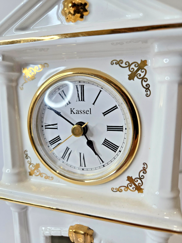 Vintage Table Pendal Clock Porcelain Grandmother China Cabinet Clock Rare - Picture 3 of 13