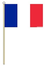FRANCE PACK OF 12 EUROPE medium HAND FLAGS 9"X6" 22.5cm x 15cm flag FRENCH