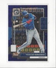 2022 Donruss Optic Pandora Purple #123 Teoscar Hernandez Blue Jays /99 