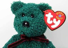 TY 2001 Holiday Teddy Rare TY Beanie Baby Bear Collectors Quality Xmas Mint