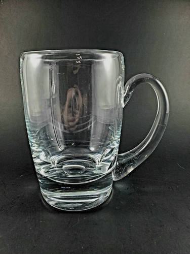 Krosno Poland (?) Glass Mug Beer Stein 6" Heavy - Picture 2 of 10