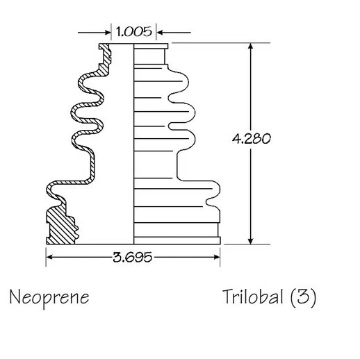 Conjunto de 2 kits de bota de eixo dianteiro interno externo CV para Toyota Celica 86-89 GT ST - Imagem 4 de 4