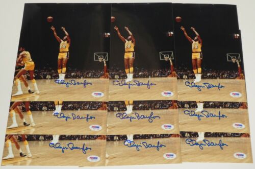 Elgin Baylor Signed Lakers Basketball 8x10 Photo PSA/DNA COA Picture Autograph - Picture 2 of 24