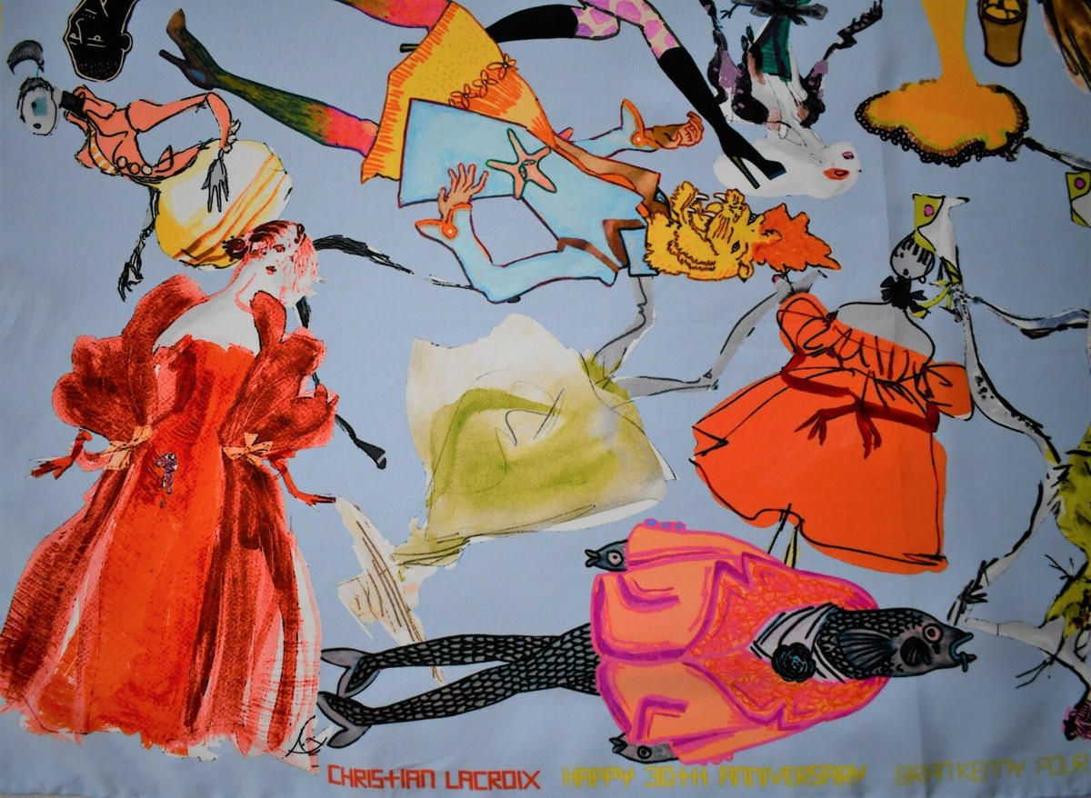 🆕️ Authentic CHRISTIAN LACROIX 30th ANNIVERSARY 100% SILK