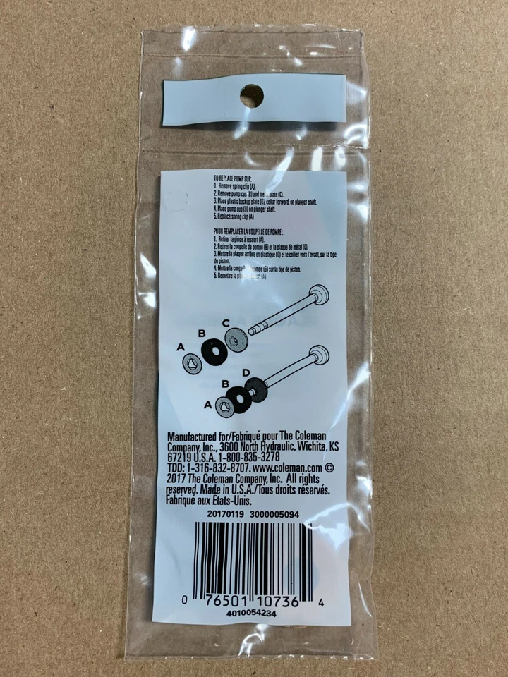 Taza bomba Coleman y placa de respaldo; 3000005094 Foto 3 de 4