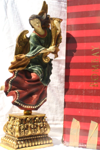 Bombay Company schwerer 26" Engel Statue Krippe Weihnachten Kerzenhalter montierbar