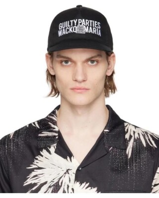 black eye patch ワコマリア キャップ AUTHENTIC] Wacko Maria X Black Eye Patch Guilty Parties Black Cap