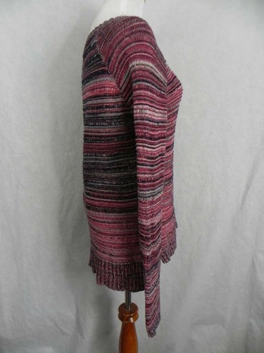 OLIVE & OAK womens S Striped Pullover SWEATER Lightweight High-Lo Tunic LS g36 - Picture 5 of 11